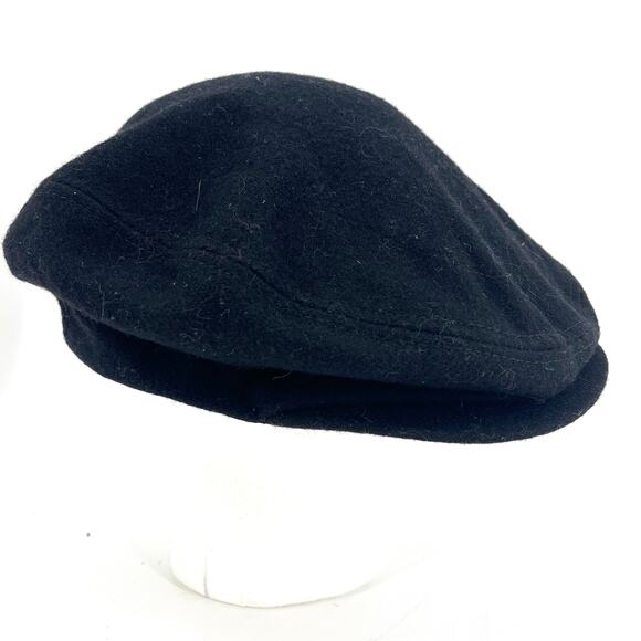 Dorfman Pacific Other - Dorfman Pacific Vintage Black Wool Peaked Flat Cap XL Newspaper Boy‎
